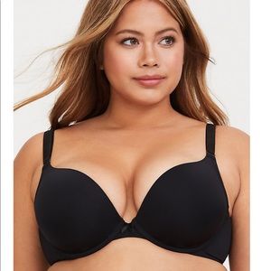 Torrid Black Microfiber 360 Push-Up Plunge Bra
